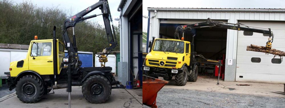 Tree Surgery Unimog U1200 with Crane