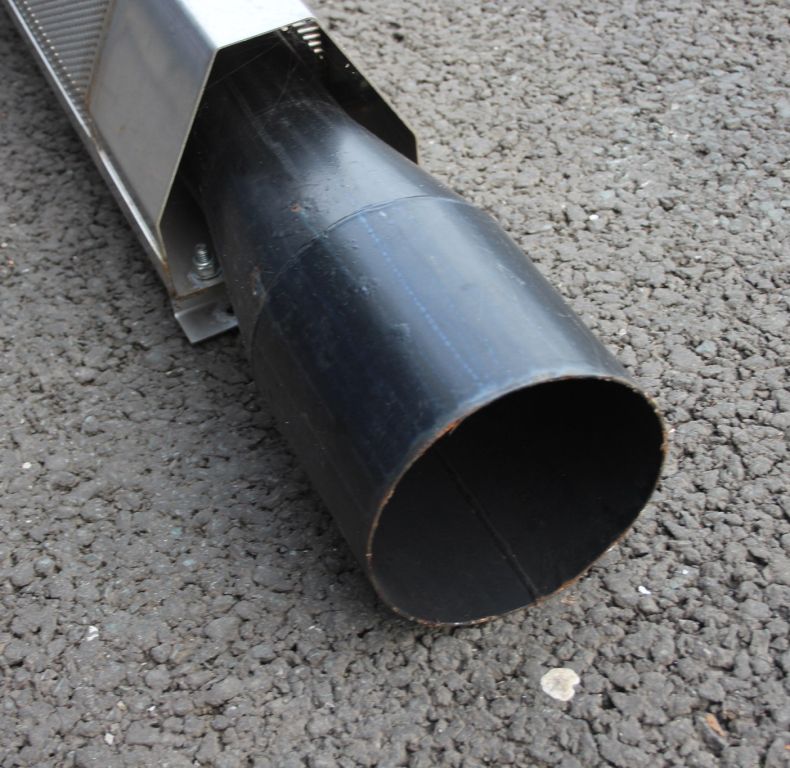 MILD STEEL EXHAUST STACK WITH STAINLESS HEATSHIELD