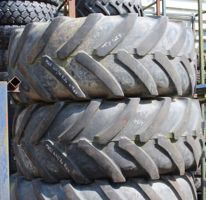 X4 USED 445/70R24 MICHELIN TYRES