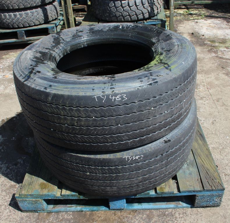 X2 USED 385/65R22.5 CONTINENTAL HSW TYRES