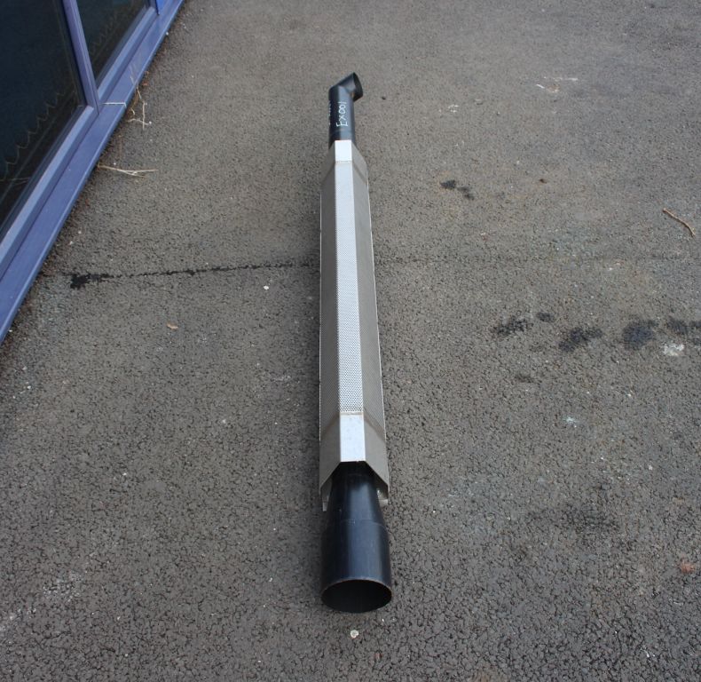 MILD STEEL EXHAUST STACK WITH STAINLESS HEATSHIELD