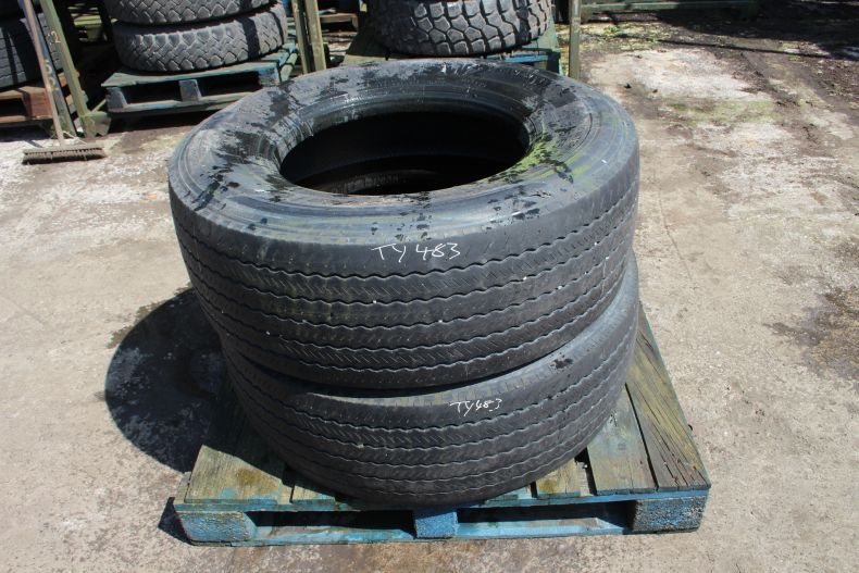 X2 USED 385/65R22.5 CONTINENTAL HSW TYRES