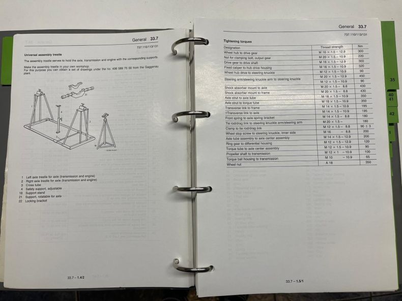 USED WORKSHOP MANUAL 435 OM366 EXCELLENT